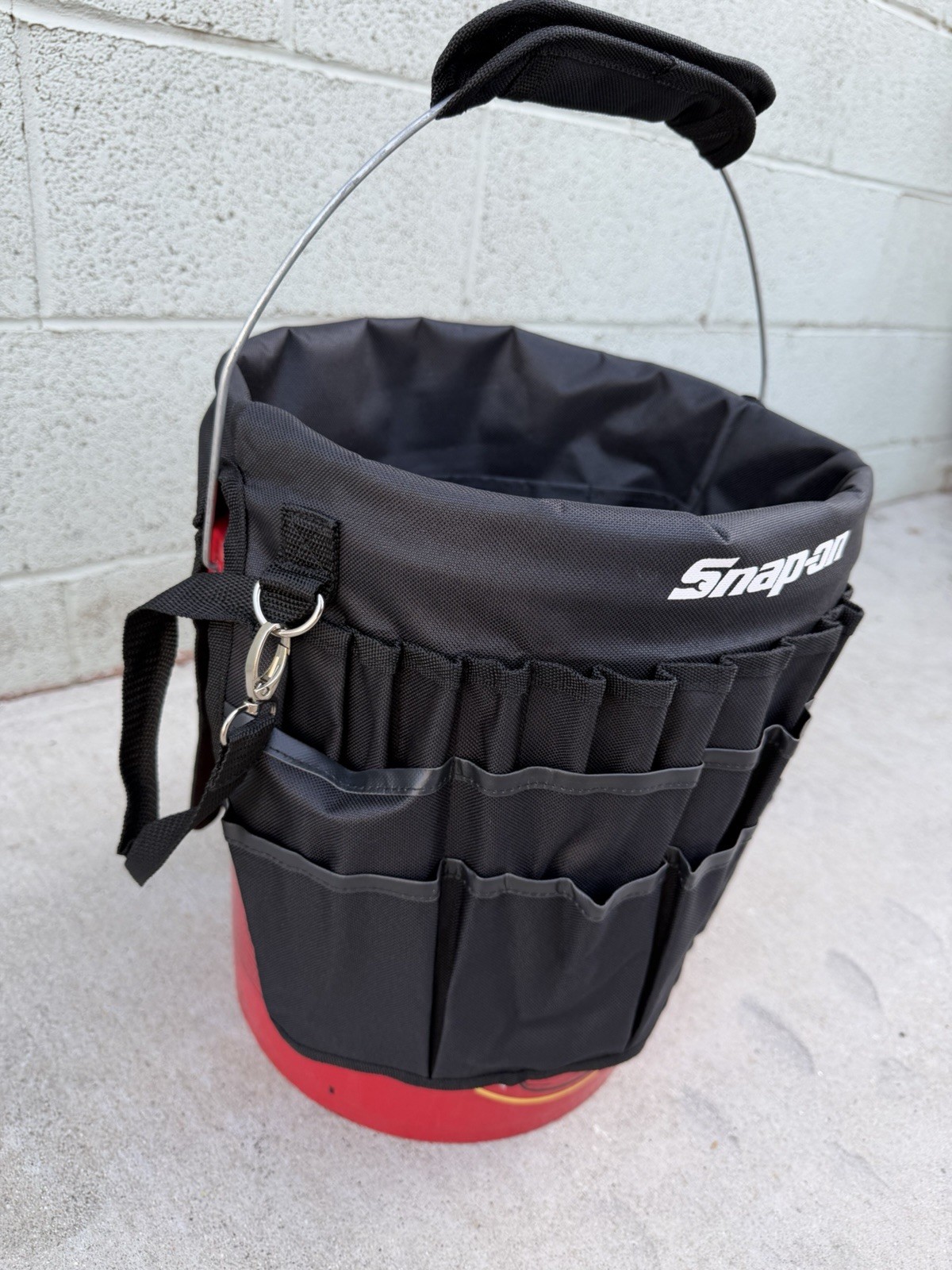Snap On Tools 5 Gallon Bucket Caddy Tool Bag Storage Travel Case Snap-On Racing