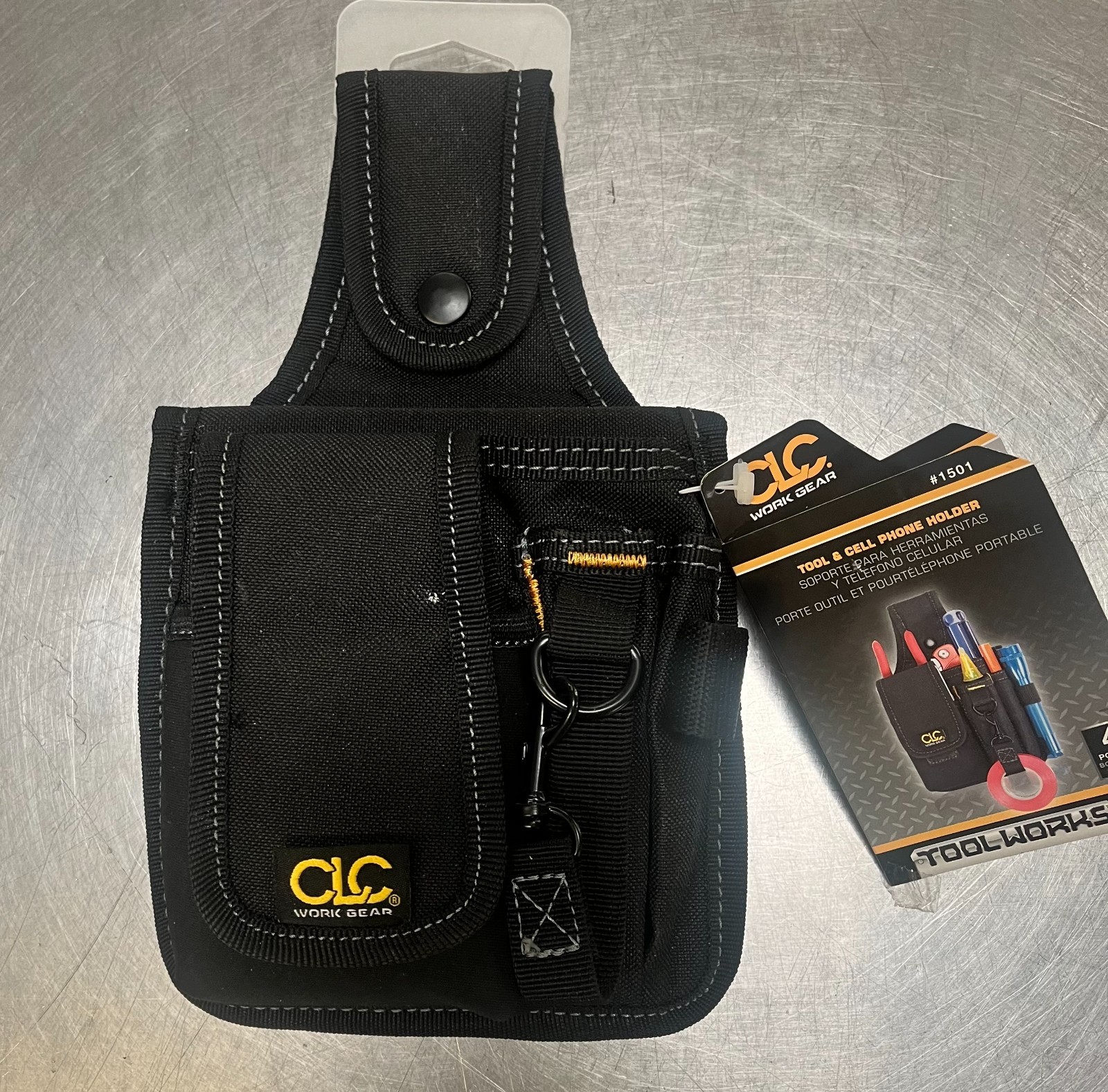 CLC Custom Leathercraft 1501 Fabric 4 Pocket Tool Cell Phone Holder w/ Belt Loop
