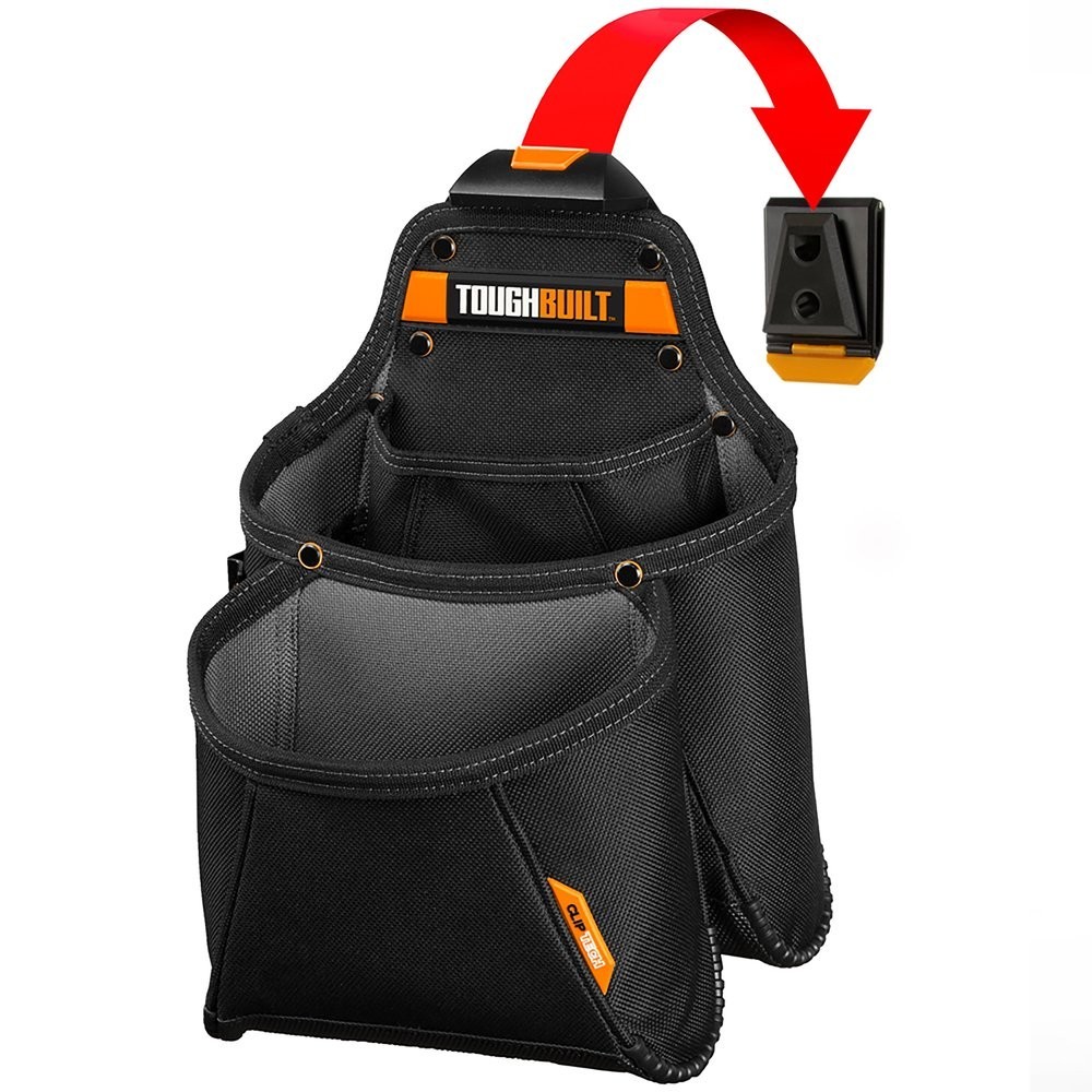 ToughBuilt Mega Supply Pouch TB-CT-03 Cliptech Kickstand 7 Pockets & Loops Rare