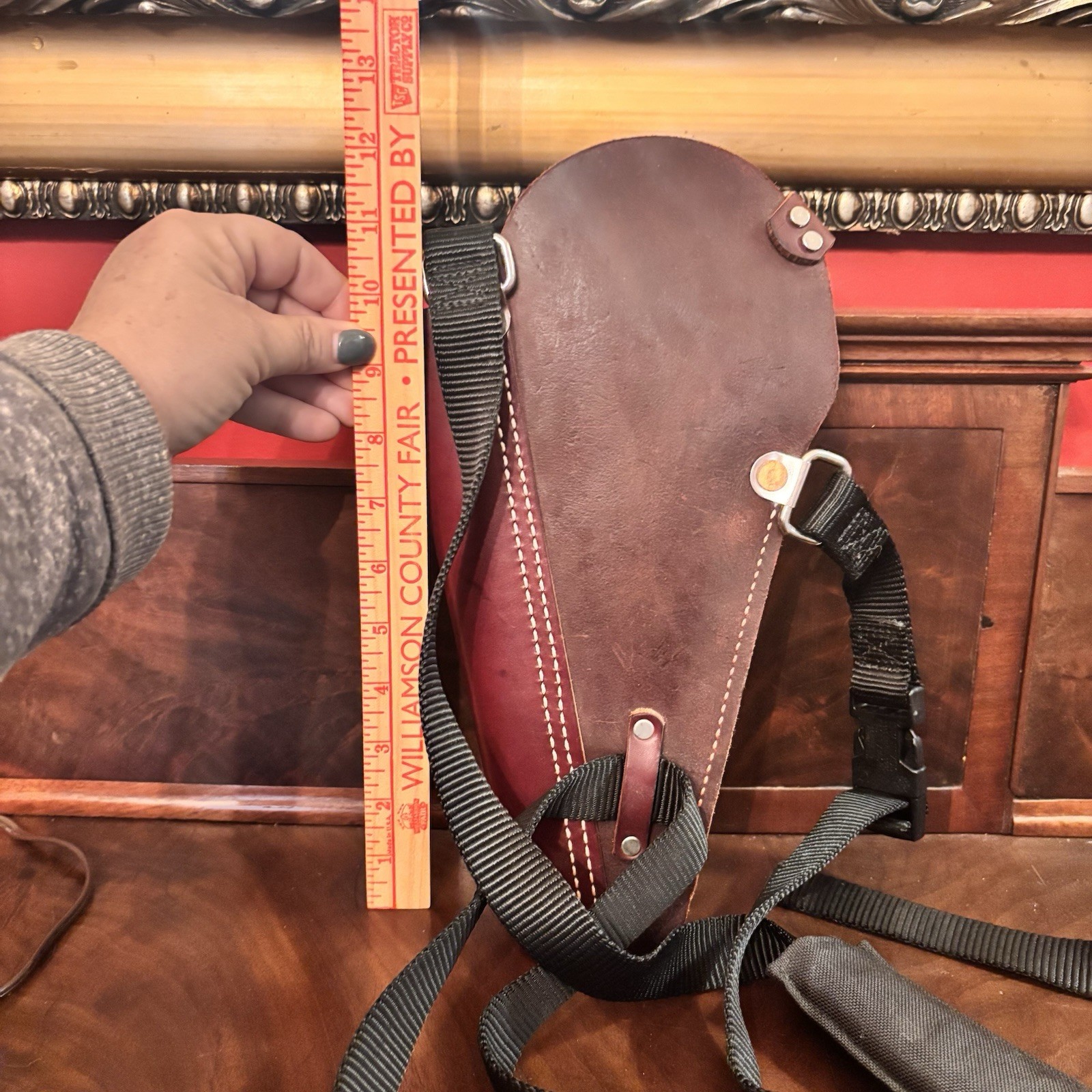 Duluth Trading Co Leather Tool Holster Apron w Adjustable Nylon Strap Right Hand