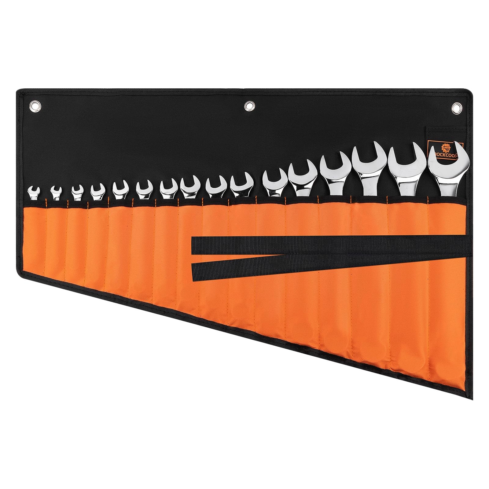 Wrench Roll Organizer 16 Pockets, Wrench Pouch Roll up with Water Proof Oxford C