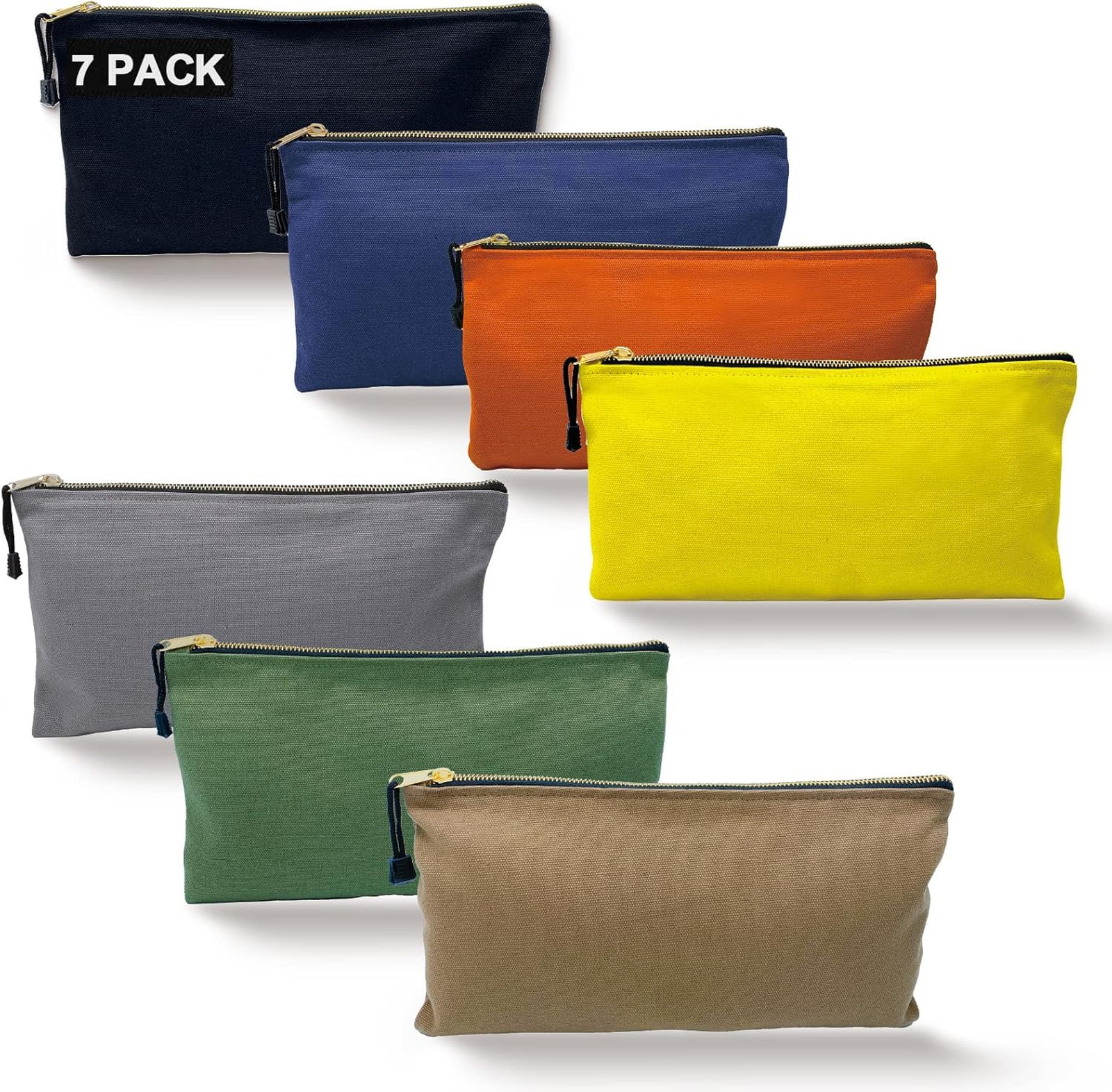 Heavy Duty Canvas Tool Bag Organizer 12.5 Inch Zipper Multipurpose Storage 7