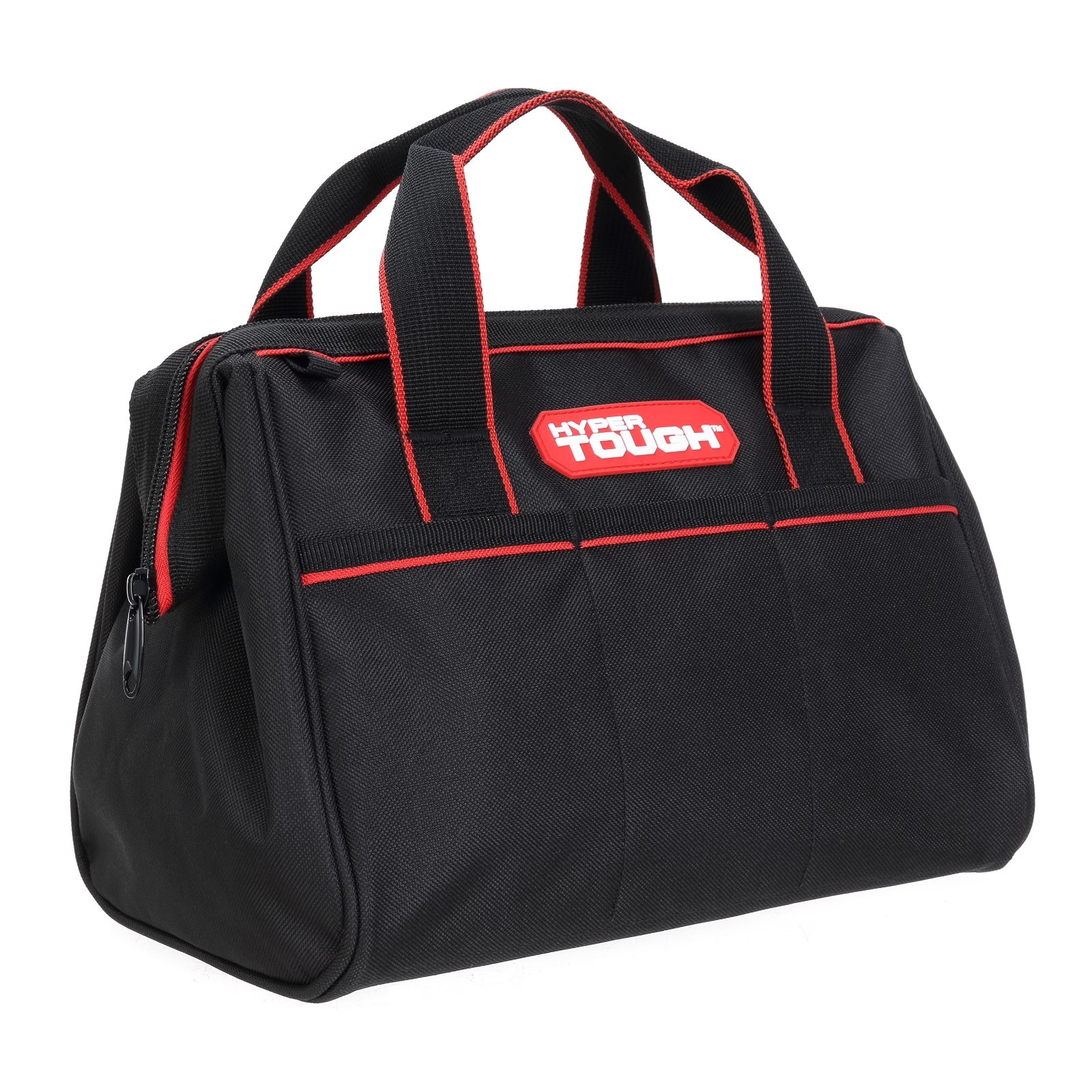 Hyper Tough 12-inch Polyester Tool Bag, with Full-Length Zipper Pack of 2