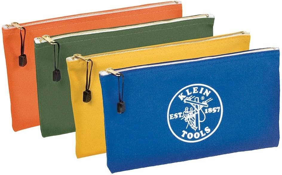 5140 Canvas Zipper Bag, Tool Pouch, Bank Deposit Utility Bag, 12.5 X 7-Inch, Oli