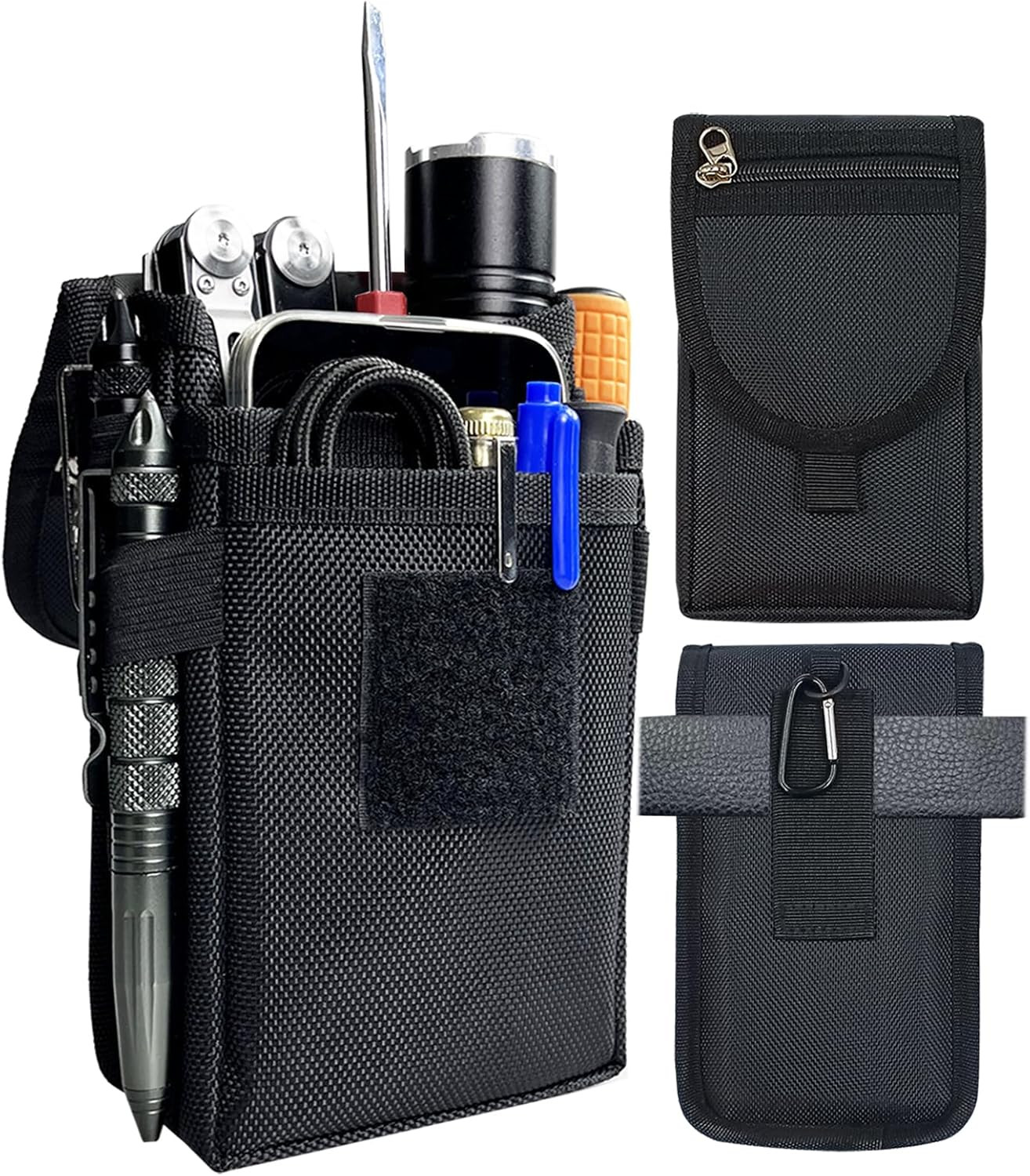Belt Tool Pouch,Tactical Utility Pouch, Heavy-Duty Nylon EDC Multitool Organizer