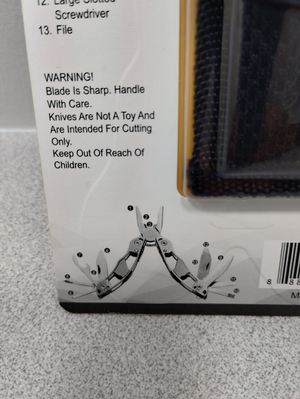 Multi Micro Hand Tool 13 In 1 With Belt Pouch New In Pack Blue Handles.