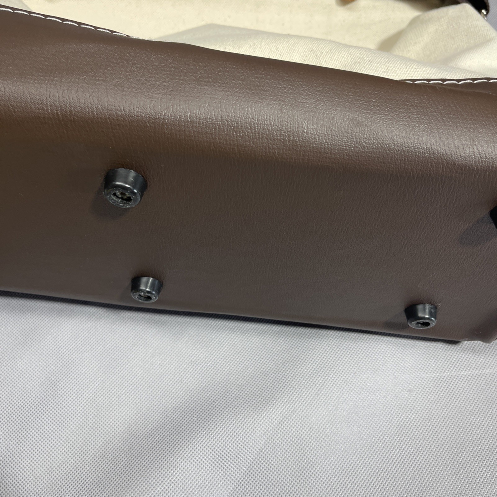 Klein Tools 5102-18 Canvas Tool Bag Large Beige Brown Leather Bottom Heavy Duty