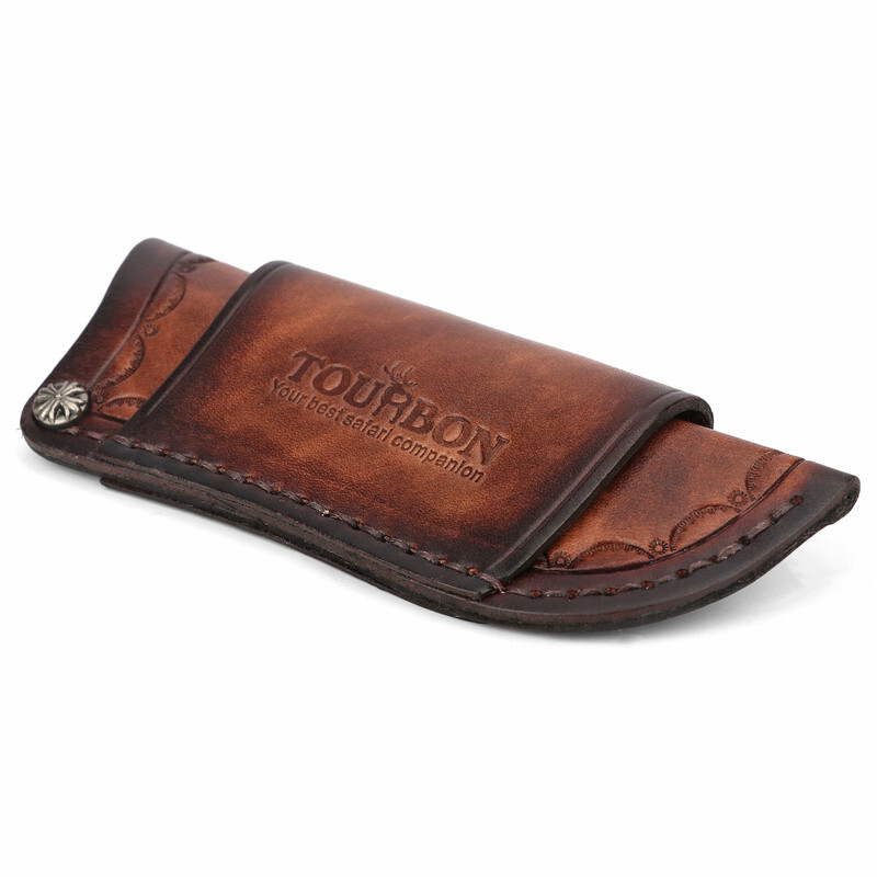 TOURBON Pocket Folding Knife Sheath 4″ Fixed Blade Belt Holster Cover Camping
