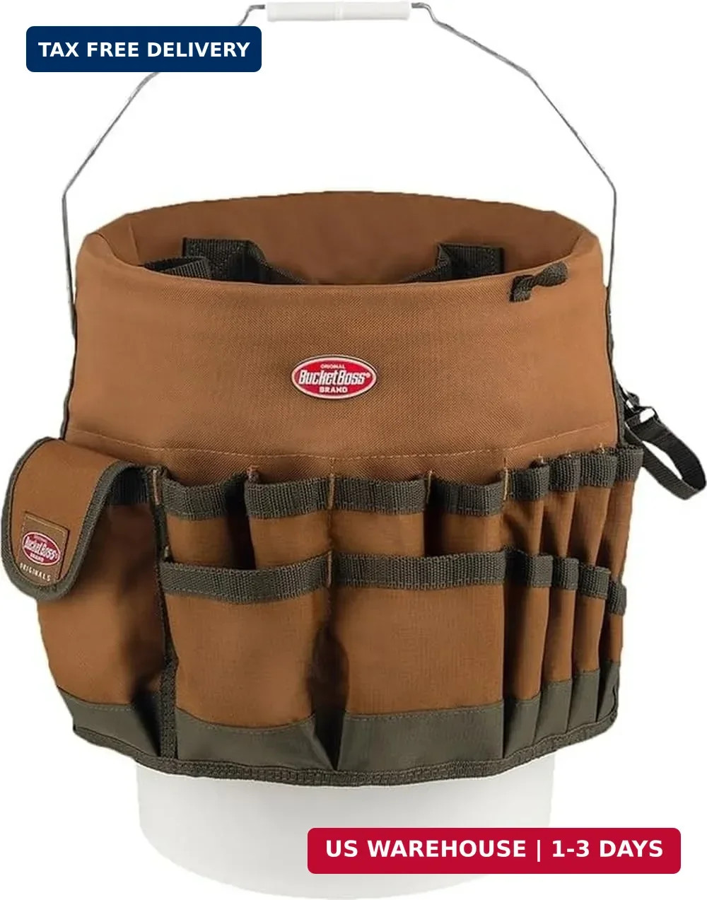 Bucket Boss The Bucketeer Bucket Tool Organizer in Brown, 10030