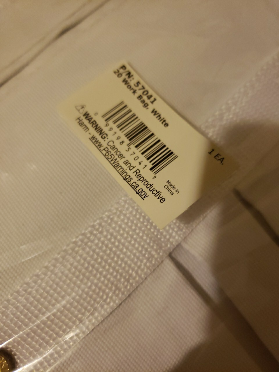 DICKIES BAG 20″ INCH WHITE P/N: 57041 NEW NIB WORK BAG