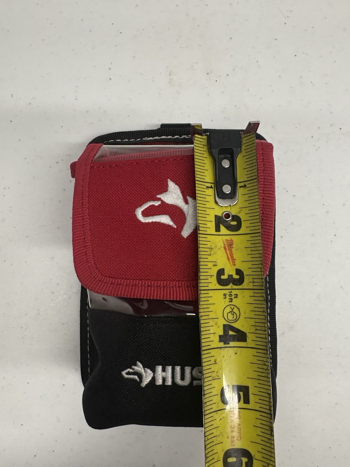Husky 5 in Clear Tool Belt Pouch Protective Flap Clip 1001839208