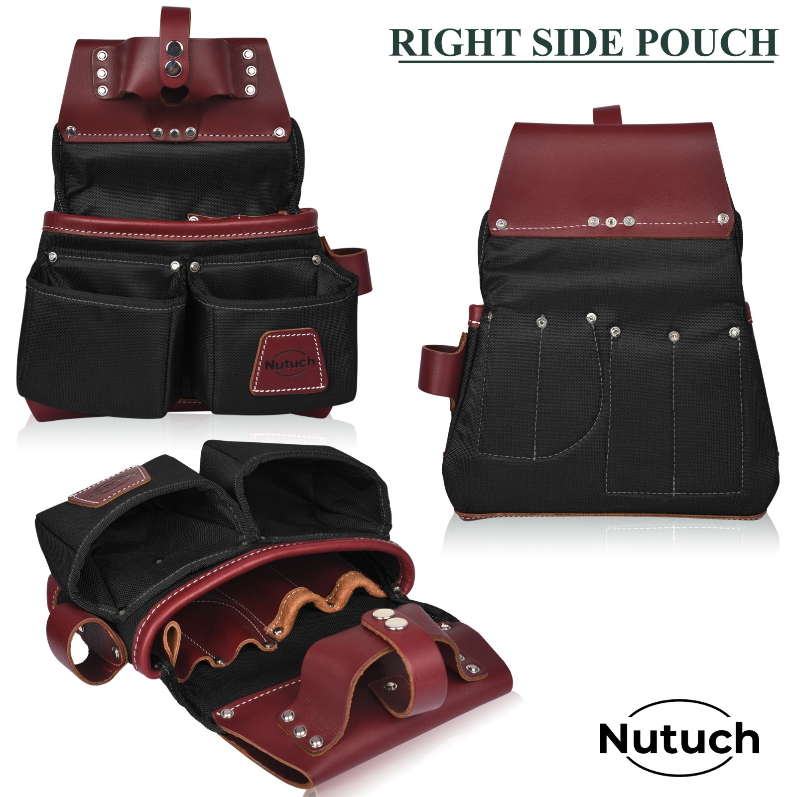NUTUCH Nylon and Leather Tool Belt | Carpenter Tool Belts | Electrician