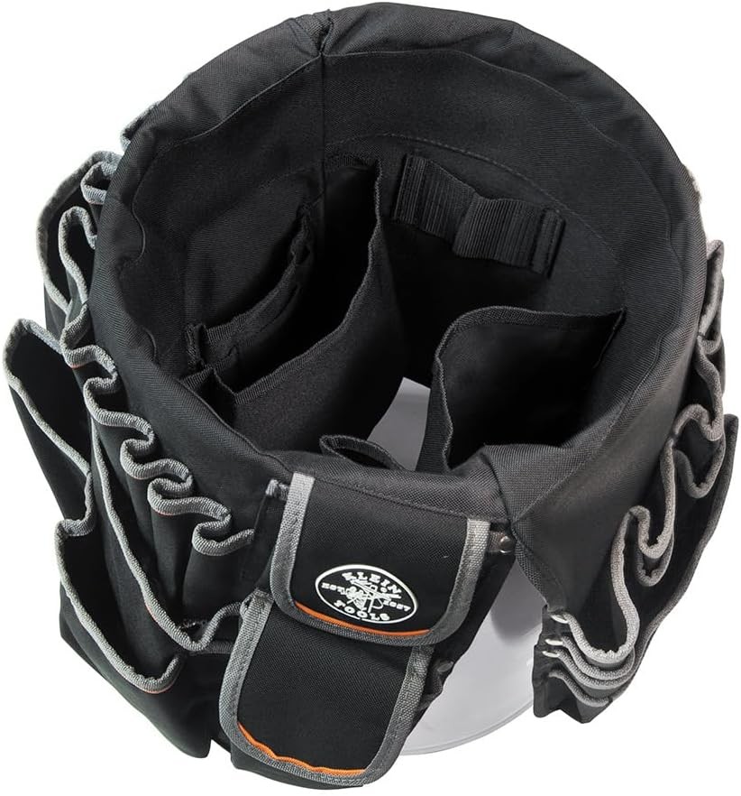 Klein Tools 55448 Bucket Bag Black With Gray and Orange Trim