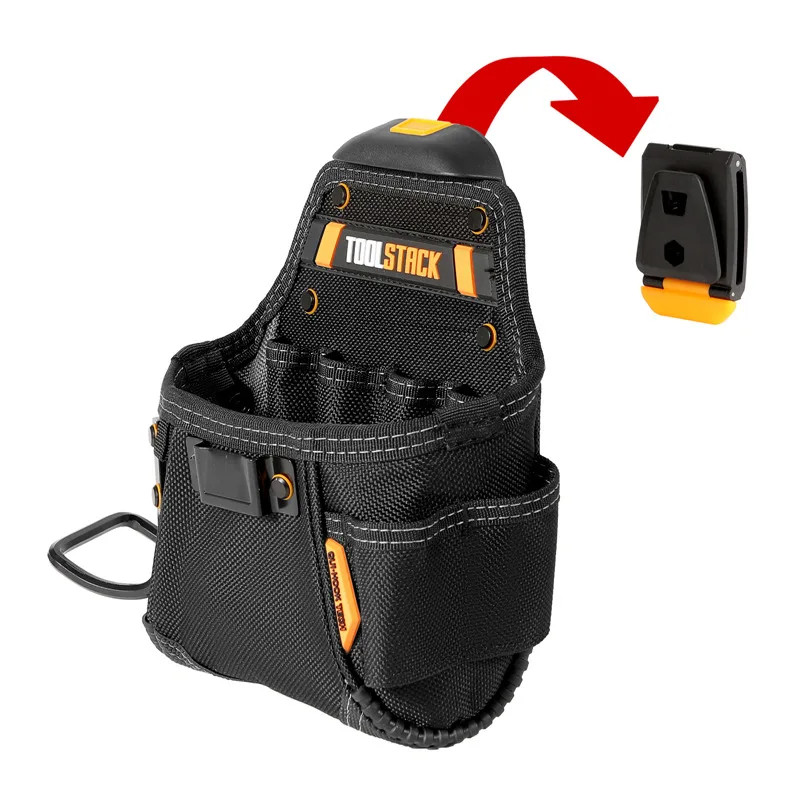 TOOLSTACK Quick Release Tool Pouch Clip-On Work Belt Bag Hub Included