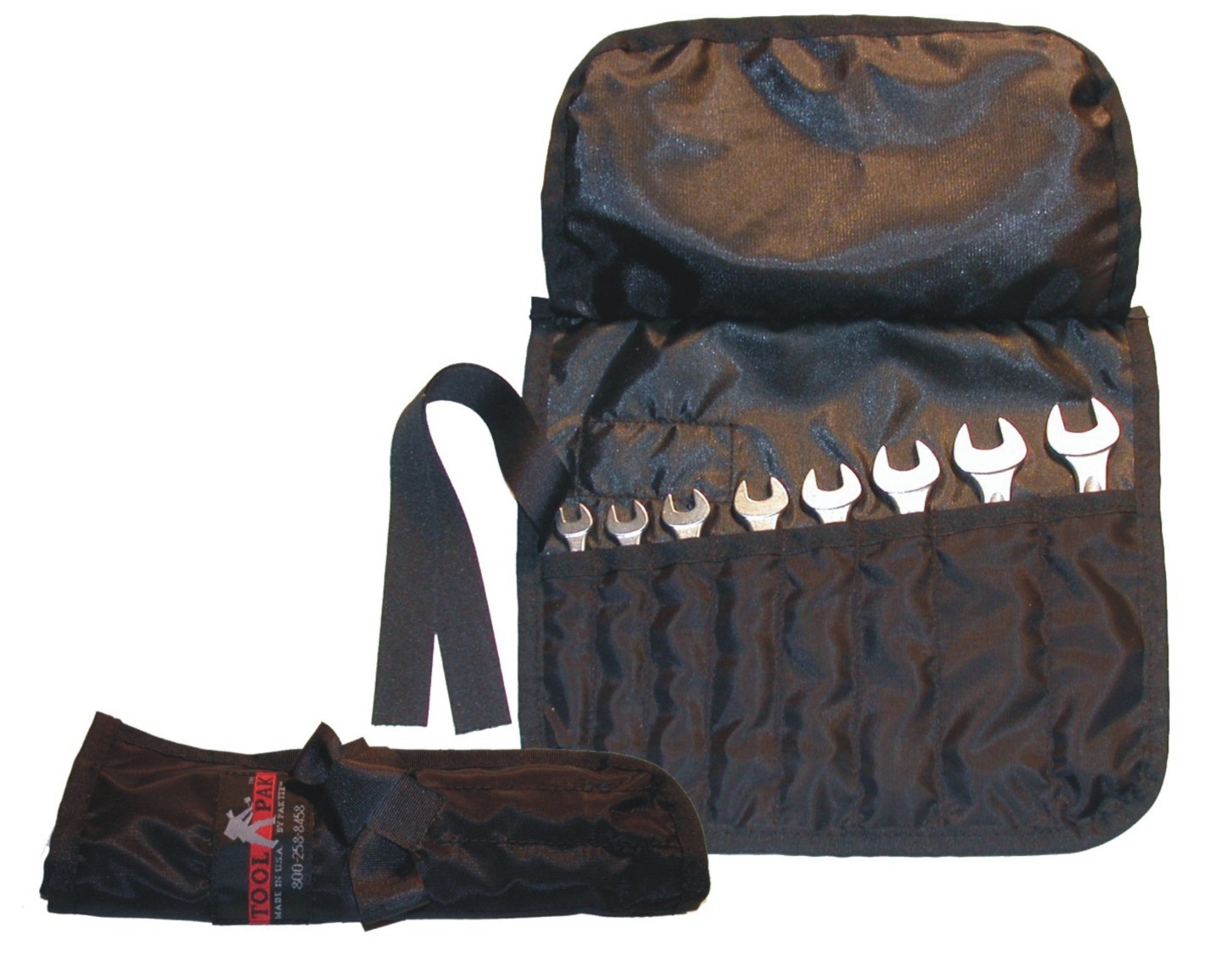 ToolPak 8 Pocket WrenchWrap by Paktek NSN# 5140-01-354-7023 Tool Roll Wrap