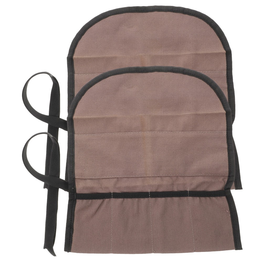 2Pcs Multi Color Canvas Tool Roll Pouches Durable Heavy Duty Organizer