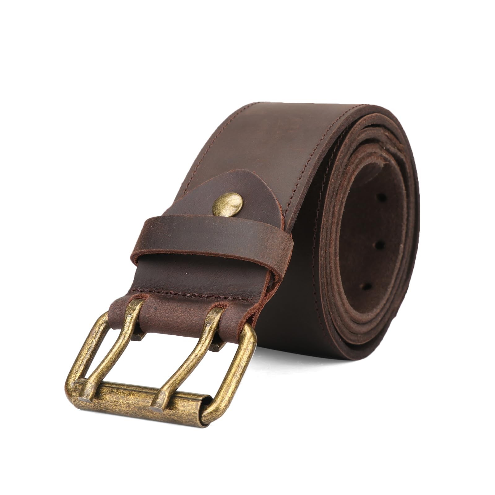 Tourbn Tourbon Leather Workshop Tool Work Belt 2” Wide with Double Prong Tongue