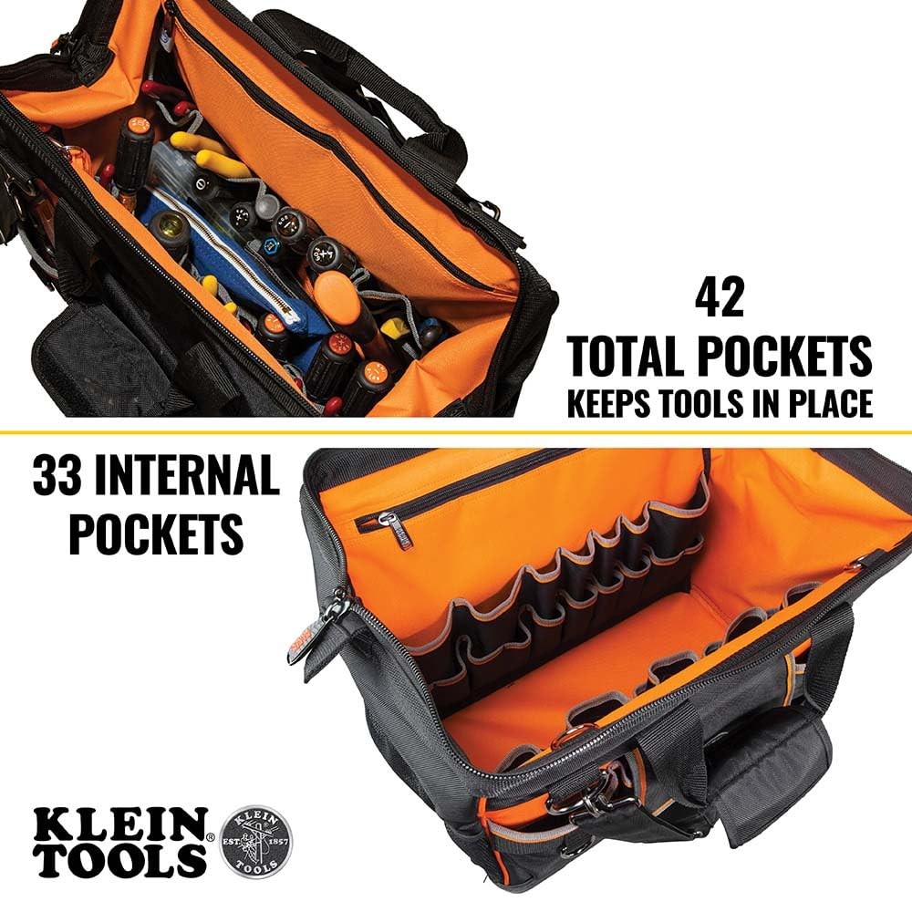 Klein Tools 55469 Tradesman Pro WideOpen Tool Bag Made of 1680 Ballistic Weav…