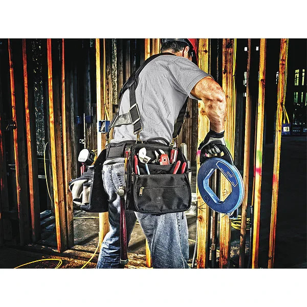 CLC Work Gear 1608 Tool Belt Rig with Suspenders 28 Pocket Electrician