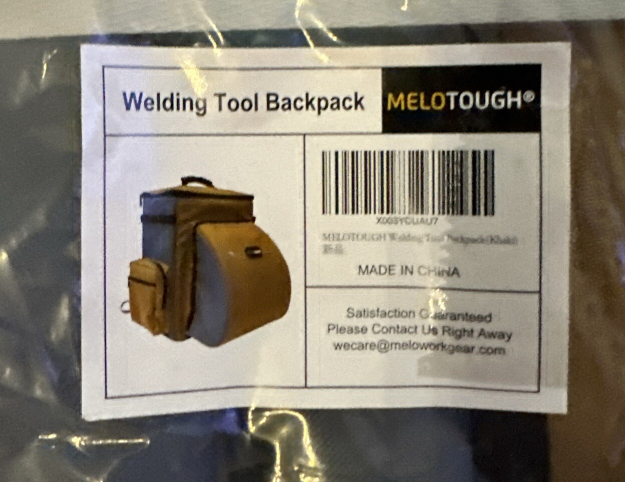 MELOTOUGH Welding Tool backpack for Tools and Helmet Extreme Regular, Brown NEW