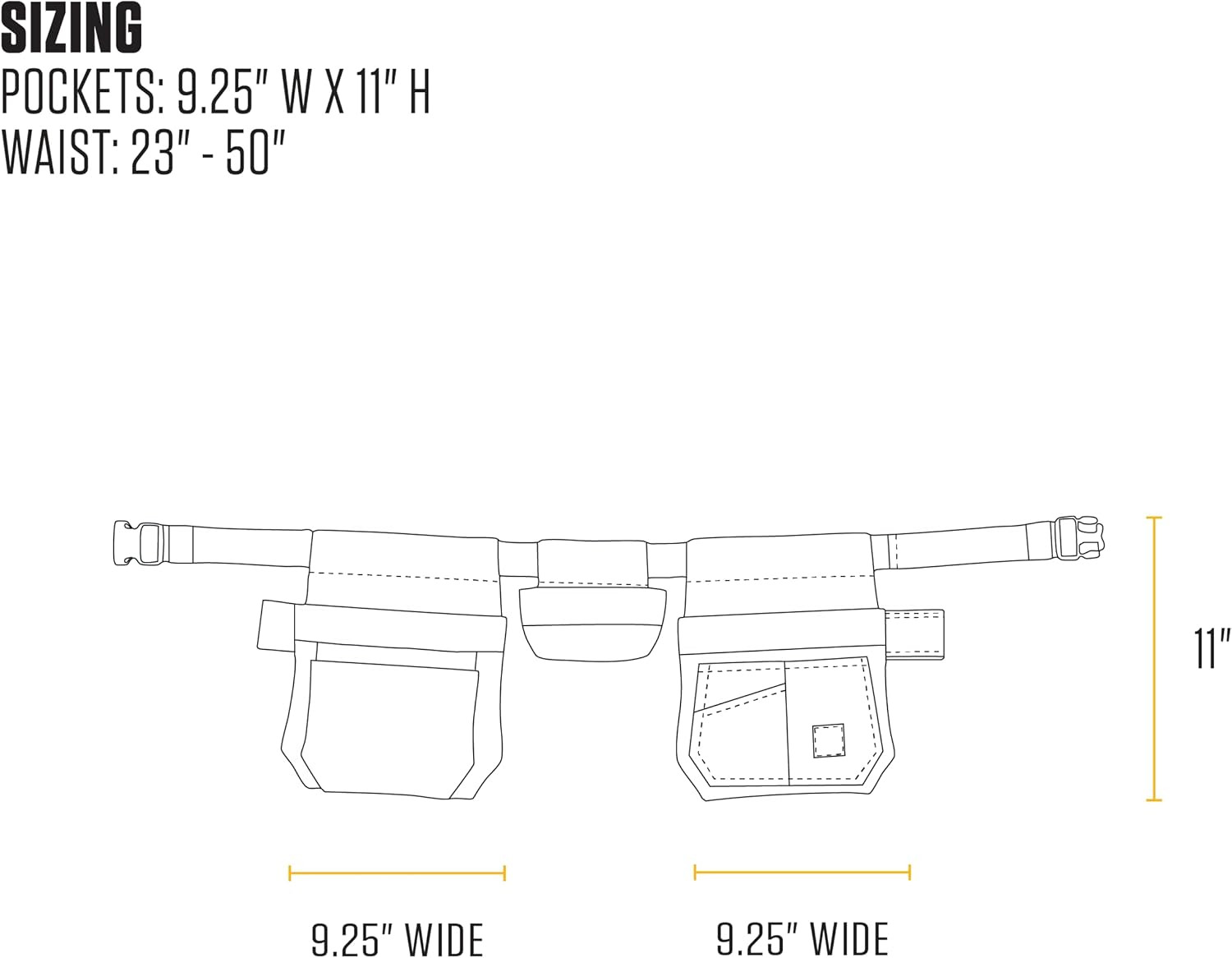 Carhartt Brown Adjustable Utility Tool Belt | Durable & Water-Resistant Organize