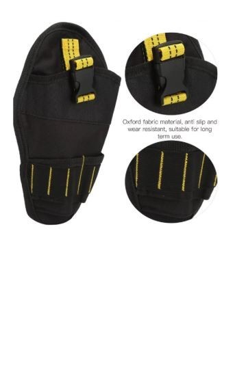 Heavy Duty Tool Belt Pouch Electric Drill Holster Waist Bag Multi Pocket Work Ut