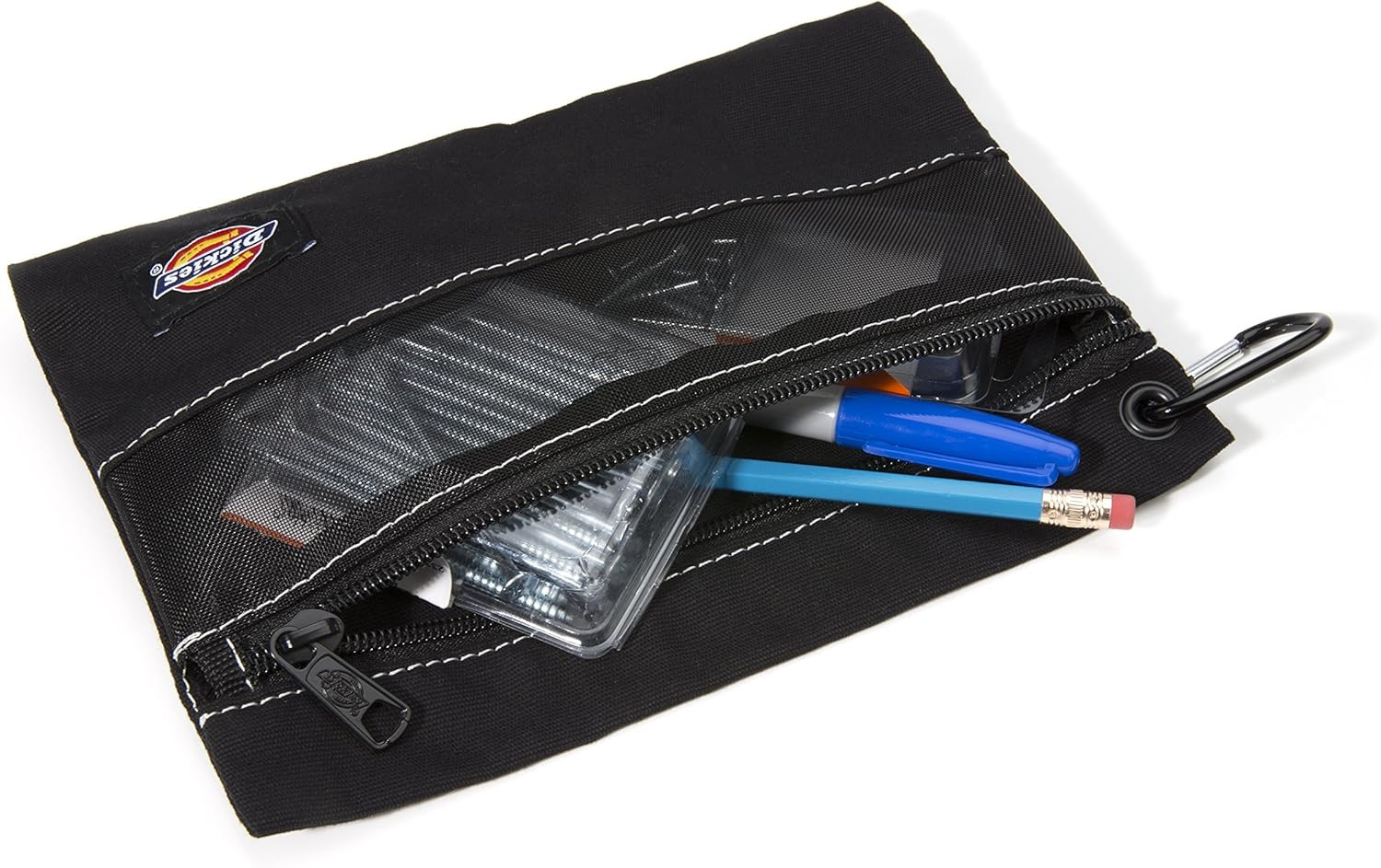 Dickies Set of 3 Small Canvas Utility Pouches, Zippered, for Organizing Small To