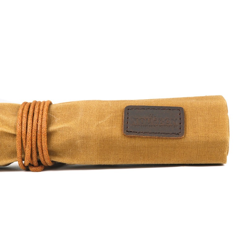 Tourbon Tools Pouch Roll Up Organizer Compact Carving Knife Holder Brown Durable