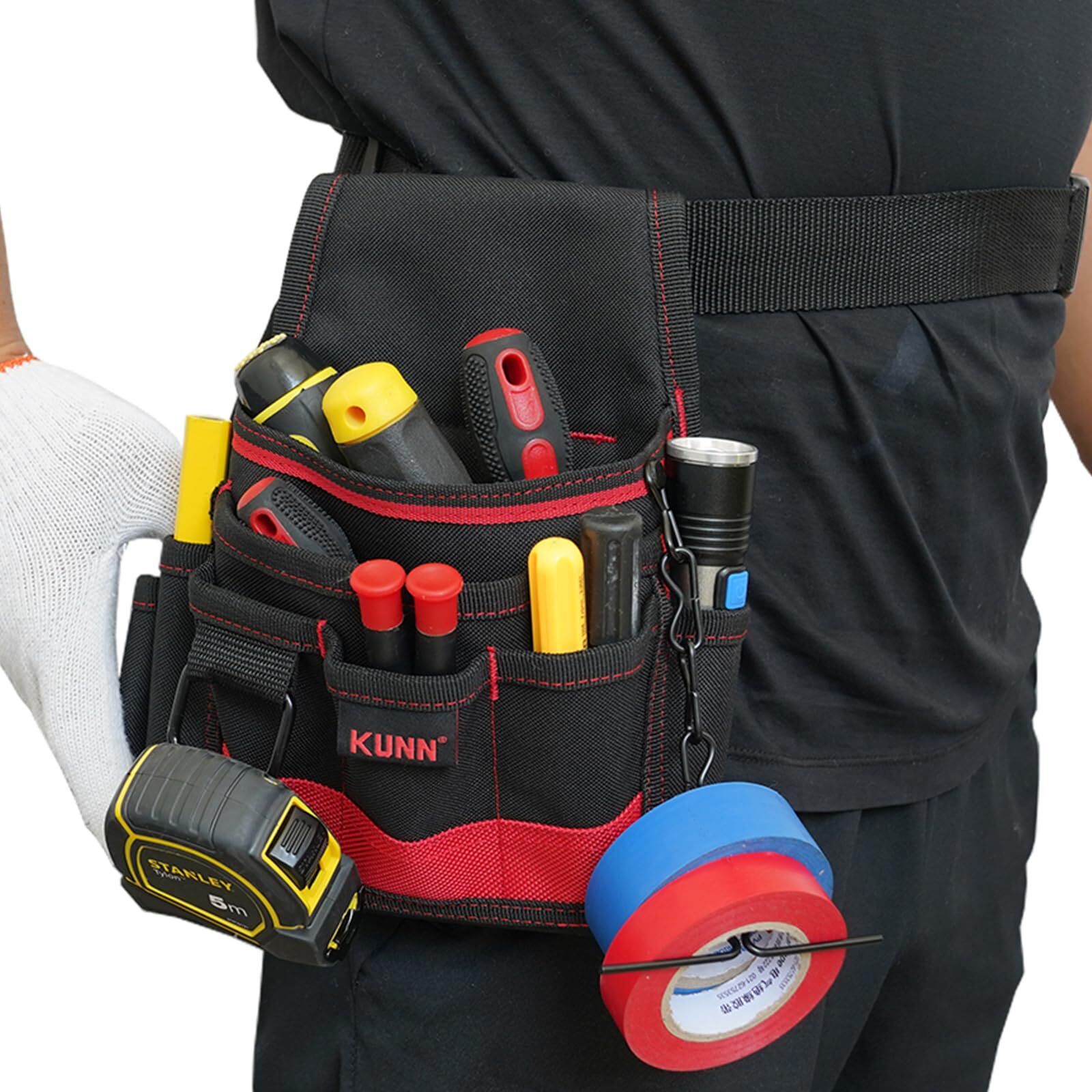 Electrician Tool Pouch – Durable Small Basic Maintenance Tool Pouch Belt with…