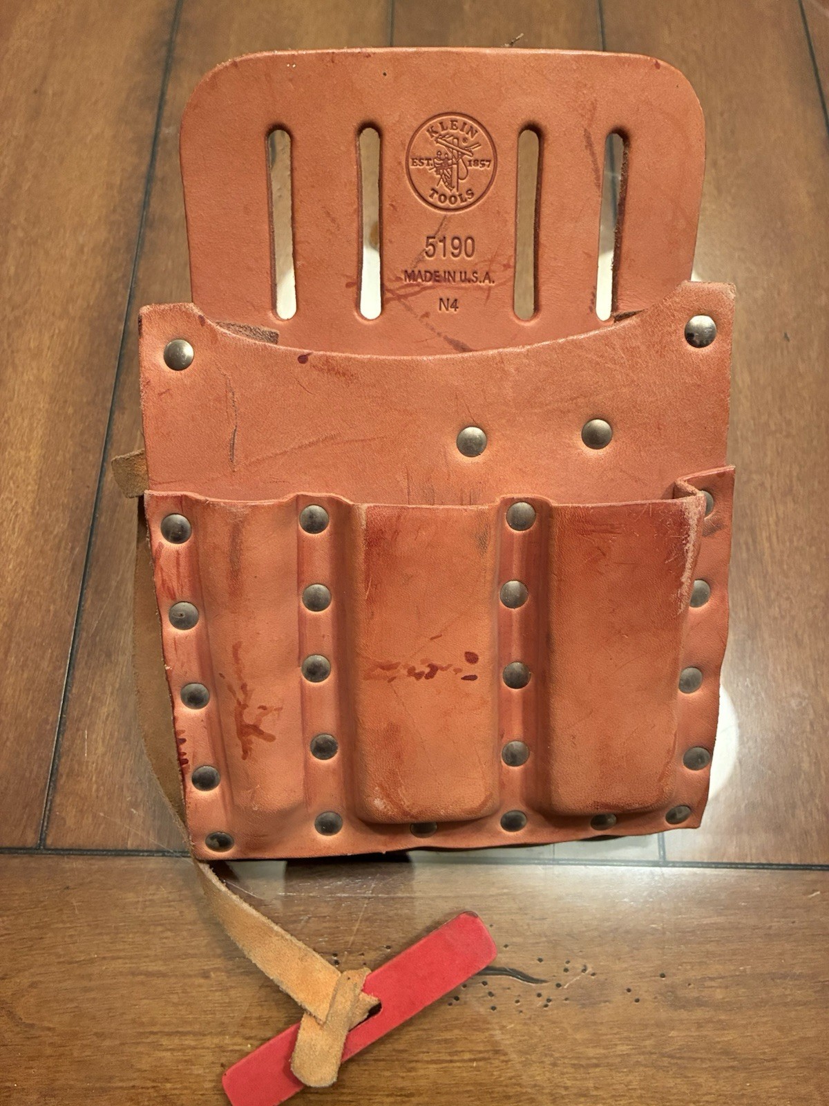 Lot Of 5 Used Leather Tool Bags, Craftsman, Klein (electrician?)