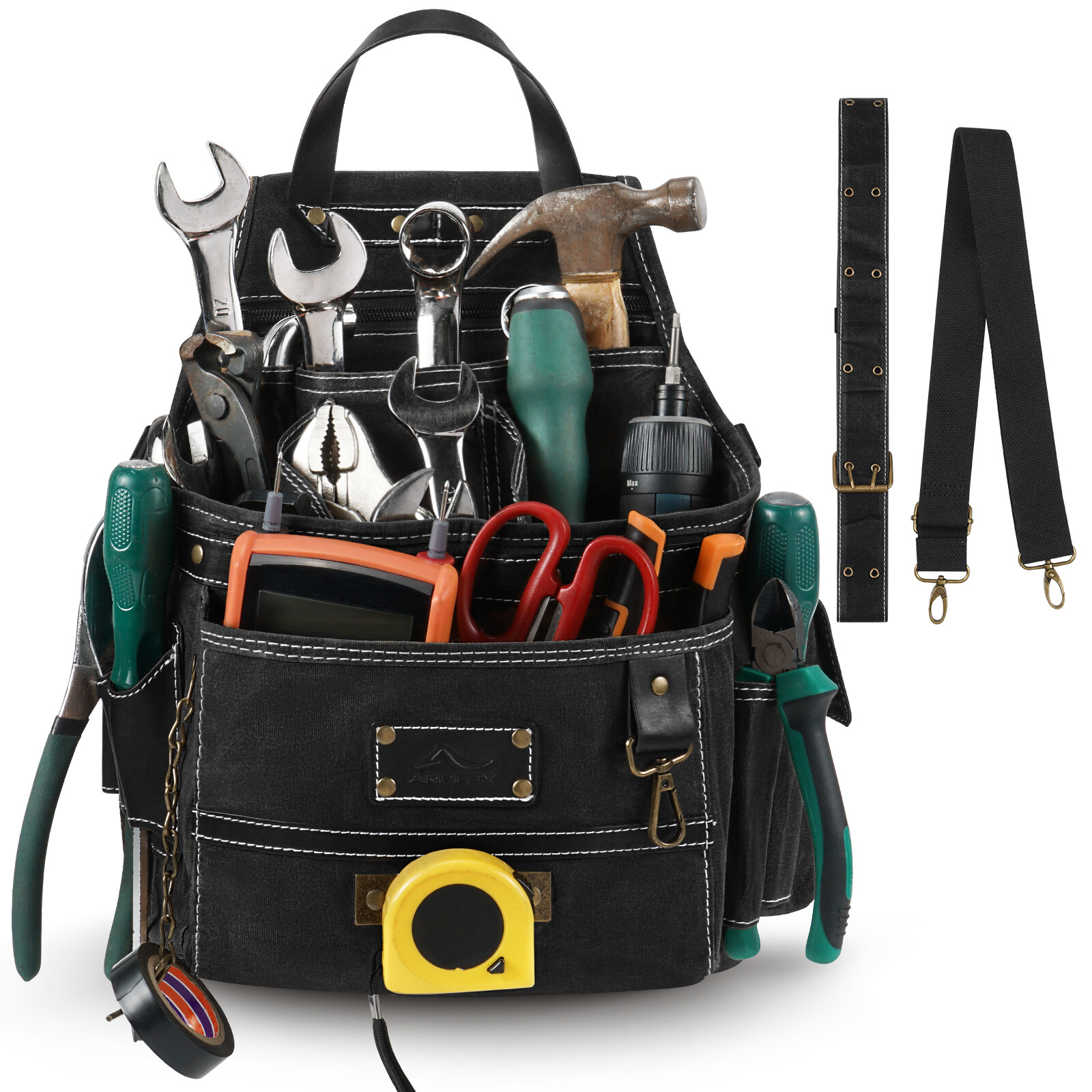 ARCFOX Adjustable Tool Belt Portable Carpenter Construction Tool Pouch Holder
