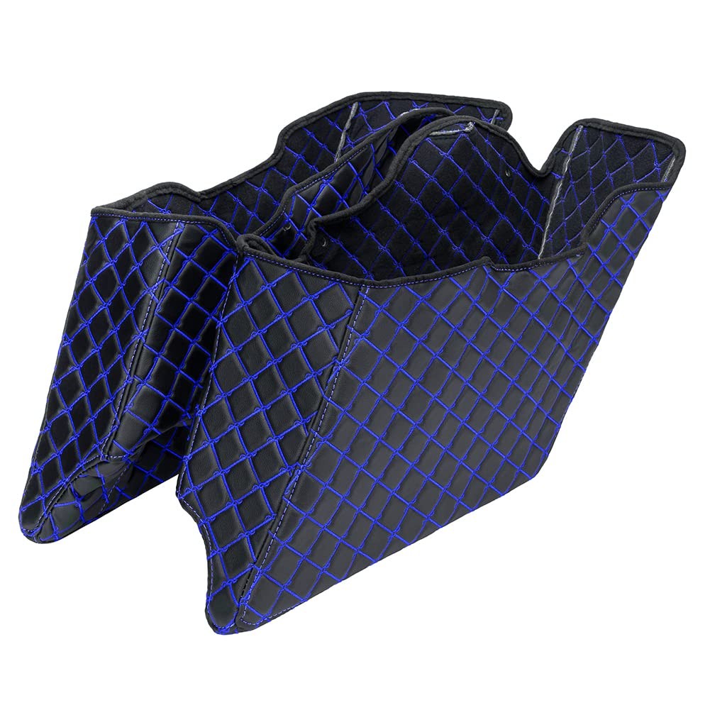 Saddlebag Liners Blue Thread Stitching Harley Touring 2014-2023 Road King