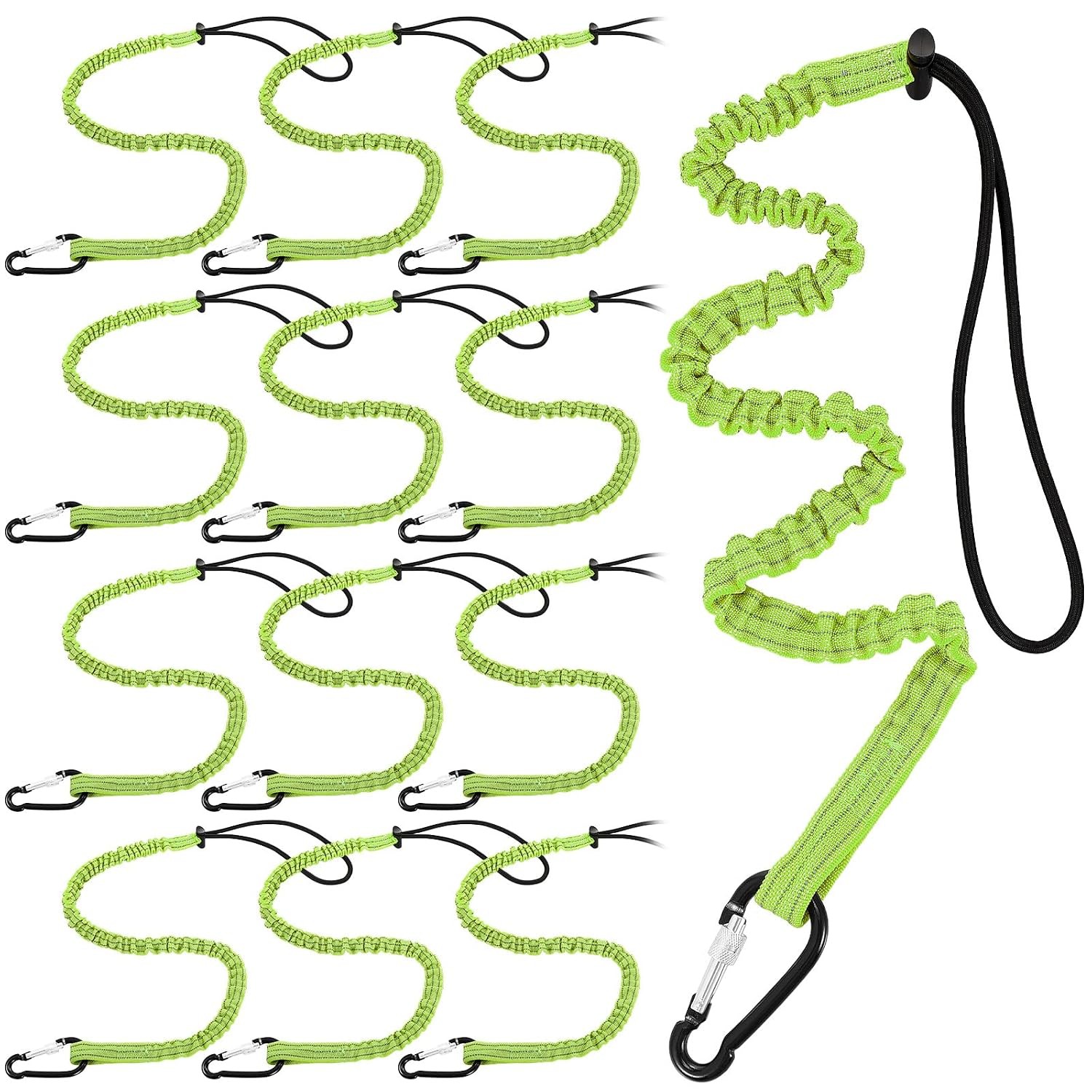 Standard 12 Pack Tool Lanyard with Single Metal Buckle and Adjustable Loop End