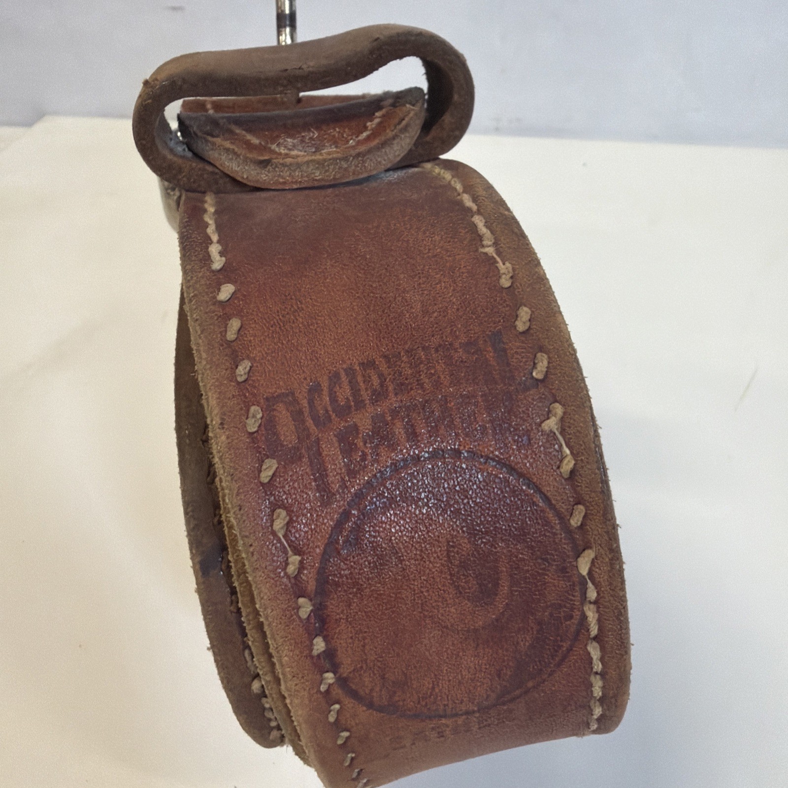 Occidental Leather Work Belt Brown 2” Wide X 44” To Farthest Hole. Overall 48”