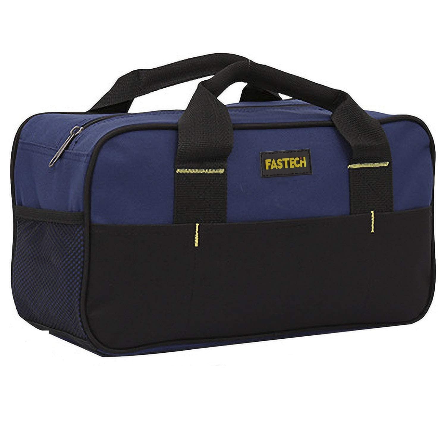 FASTECH 14 Inch Small Tool Tote Bag, Wide Mouth Blue, Blue