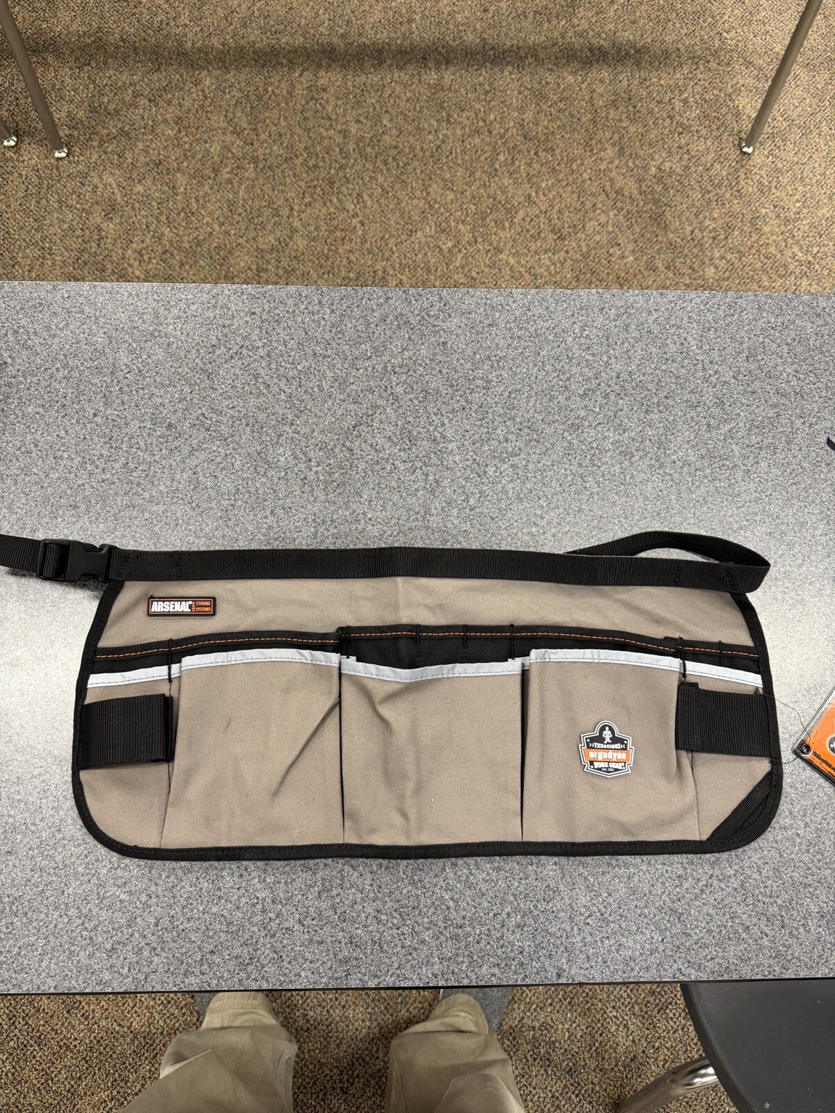 Ergodyne Arsenal 5706 Canvas Waist Tool Apron with 13 Pockets, Gray (d1)
