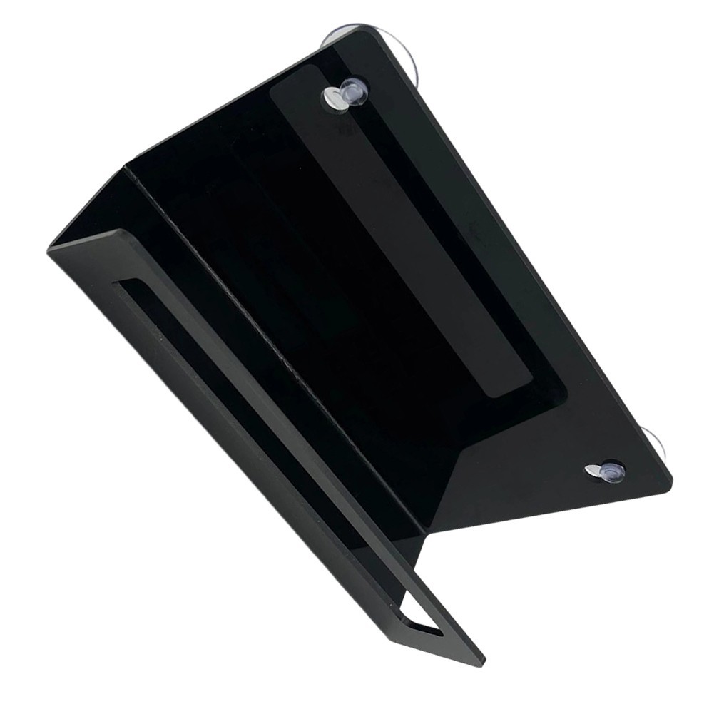 Modern Black Acrylic Sponge Holder Designed for Sink Overhang – Suction Mounted