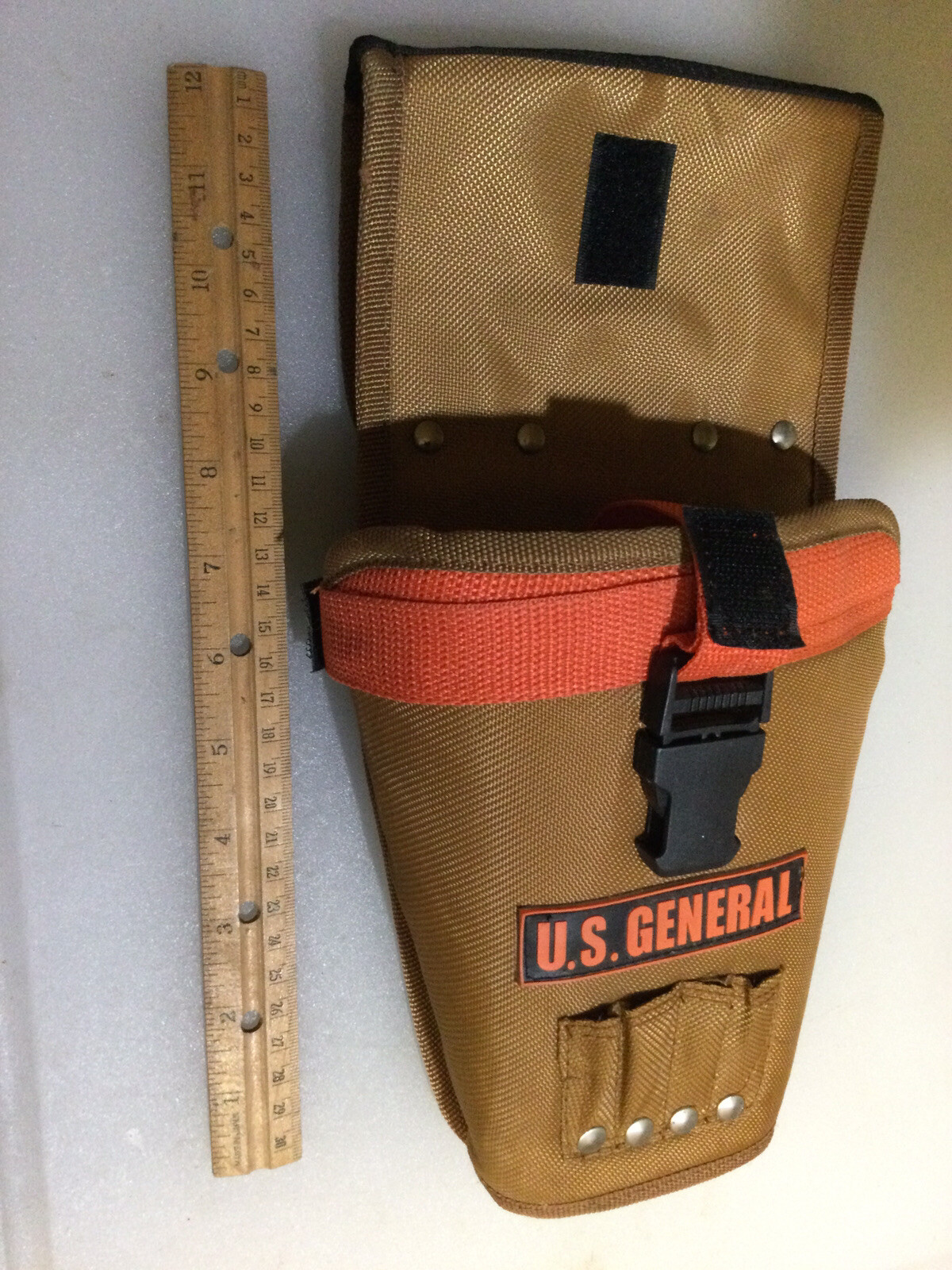 US General brown drill holder tool pouch preowned
