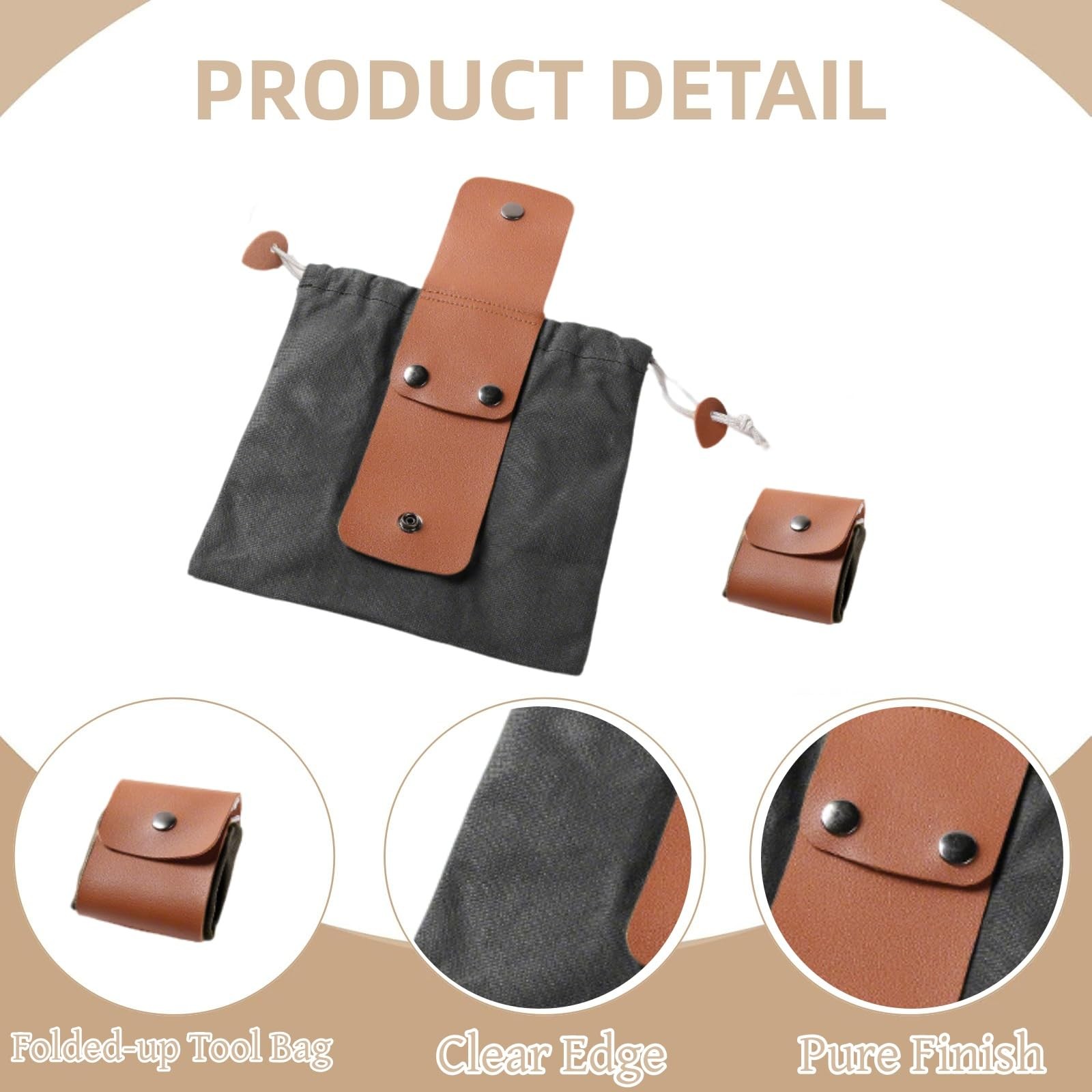 One Nail and Screw Pouch Black Clip-On Tool Organizer with Belt Clip Tool Pou…