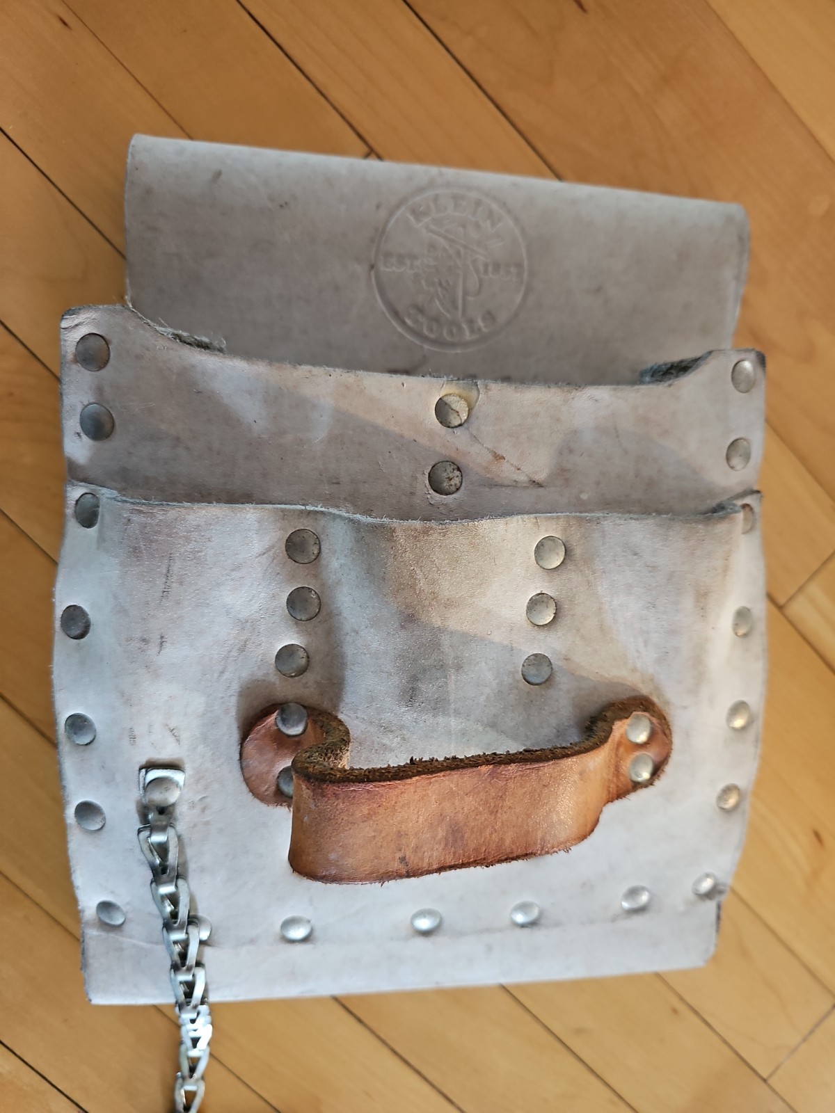 Vintage Klein Tools 5166 Mulit Pocket Leather Tool Pouch Made in the USA