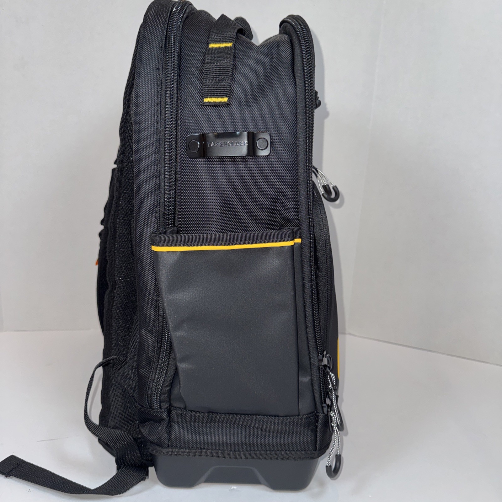 DEWALT Pro Backpack Black/Yellow Polyester, 7.75” x 18.75” x 13.75” DWST60102-1