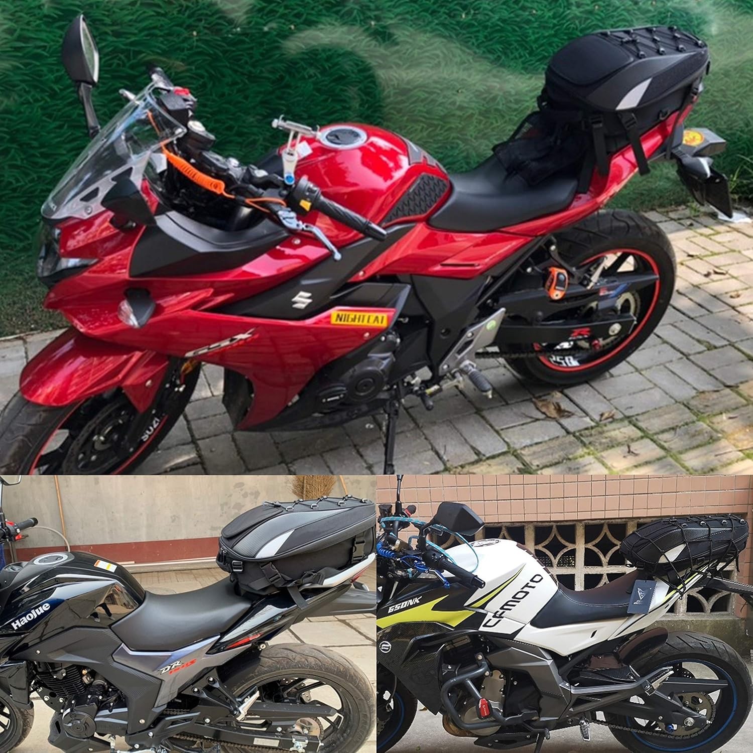 Motorcycle Tail/Seat Bag – Dual Use Waterproof Helmet Bag for Motorbike