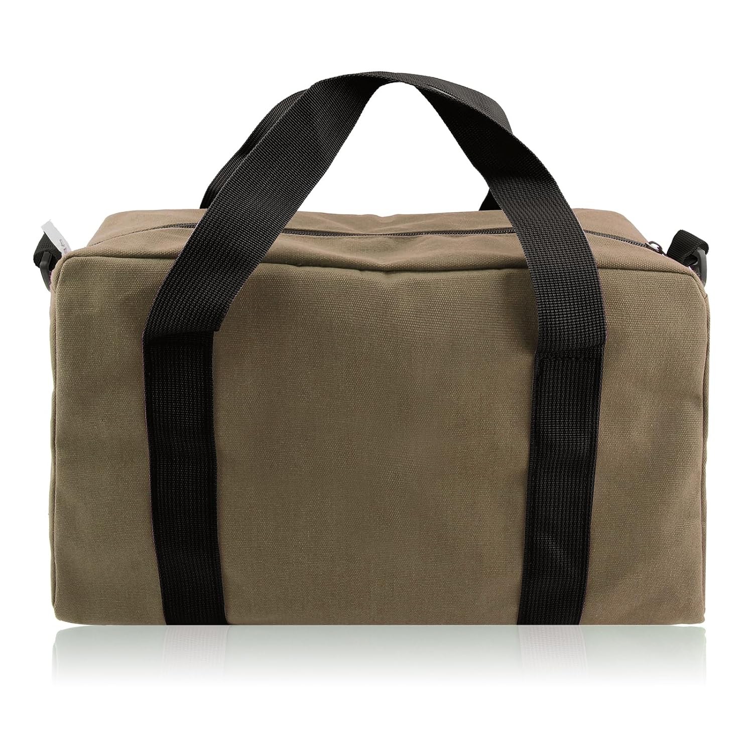 Khaki 12 Inch Close Top Wide Mouth Tool Organizer Storage Bag