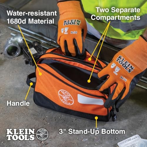 Klein Tools Tool Pouch Dual Compartments Heavy Duty Multipurpose