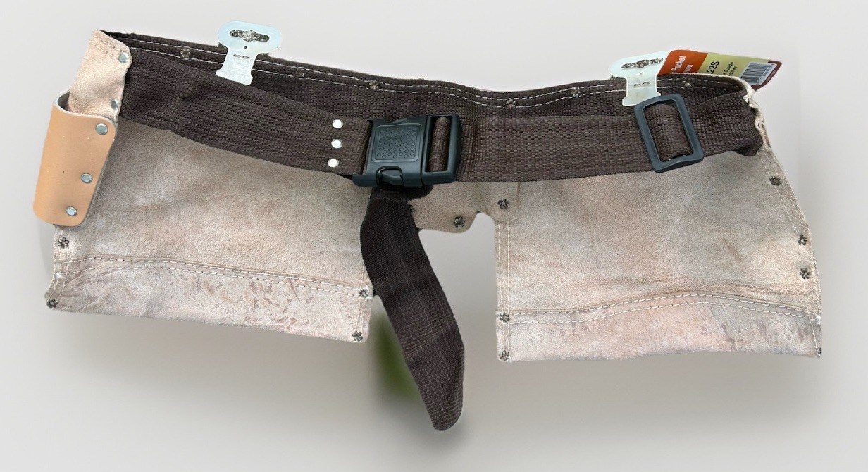 Graintex Double Pocket Suede Leather Tool Belt Apron Beige PL22S New