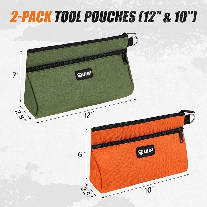 Heavy Duty Tool Pouch Waterproof Oxford Fabric Dual Compartment EDC Bag New