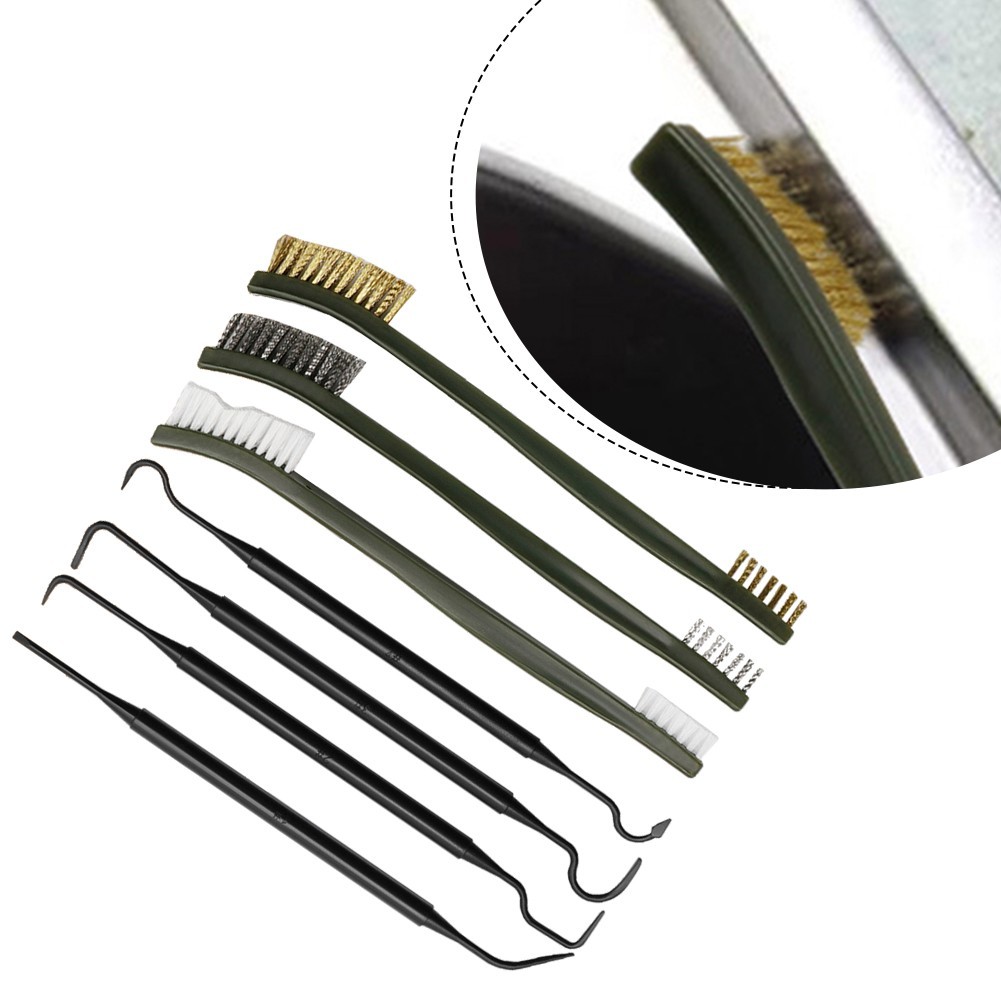 Steel Wire Brush Nylon Pick Set Easy to use Design Effective Car Cleaning