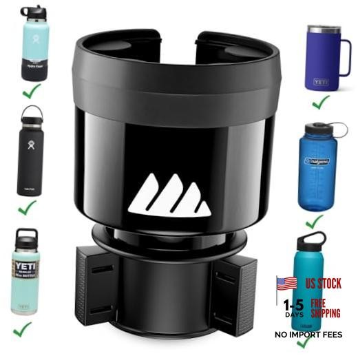 Hydro Expander – Car Cup Holder Expander Organizer with Adjustable Base Black
