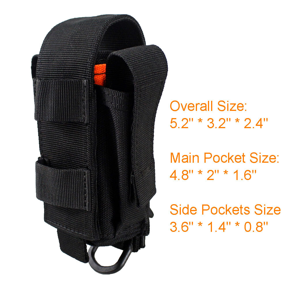 Tactical MOLLE Tools Storage Bag Waist Belt EDC Organizer for Flashlight Pliers
