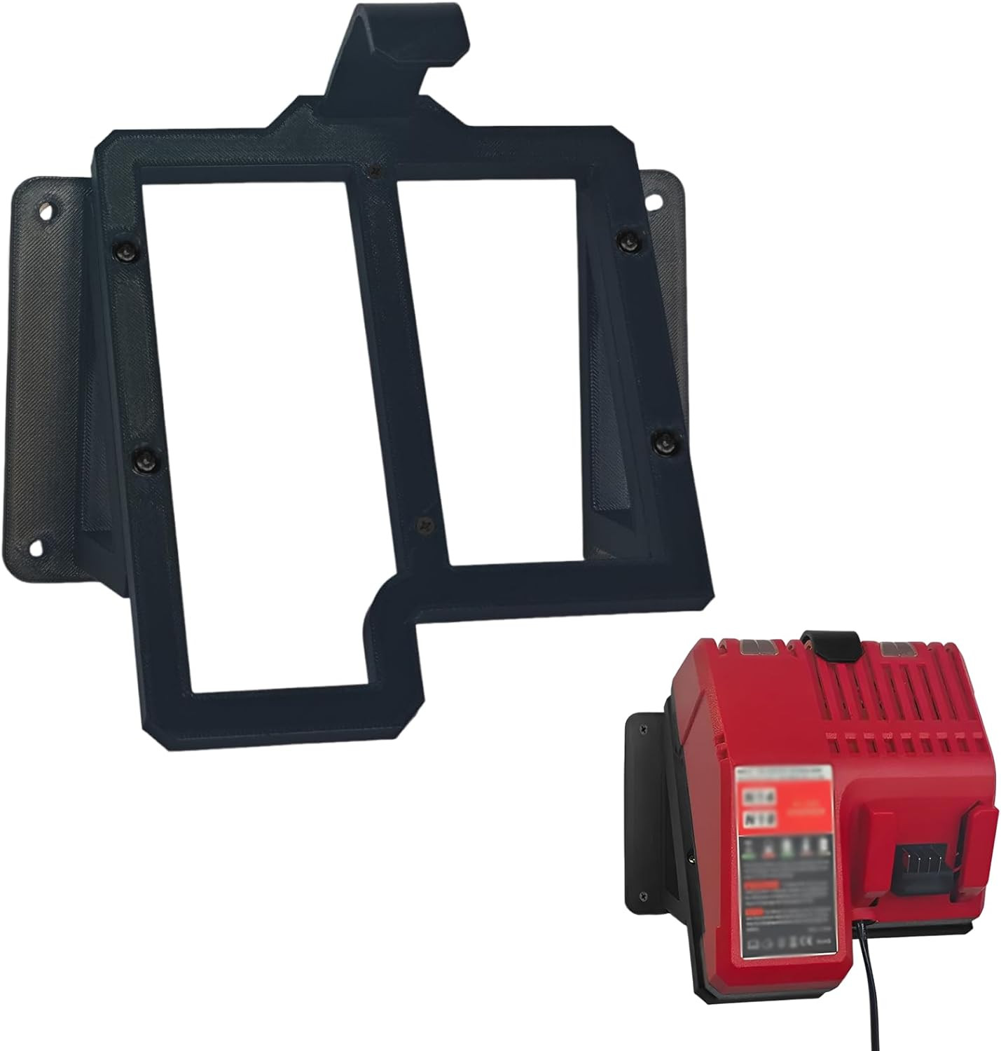 Power Tool Organizer, Compatible with Milwaukee M12/M18 Charger Wall Mount Secur